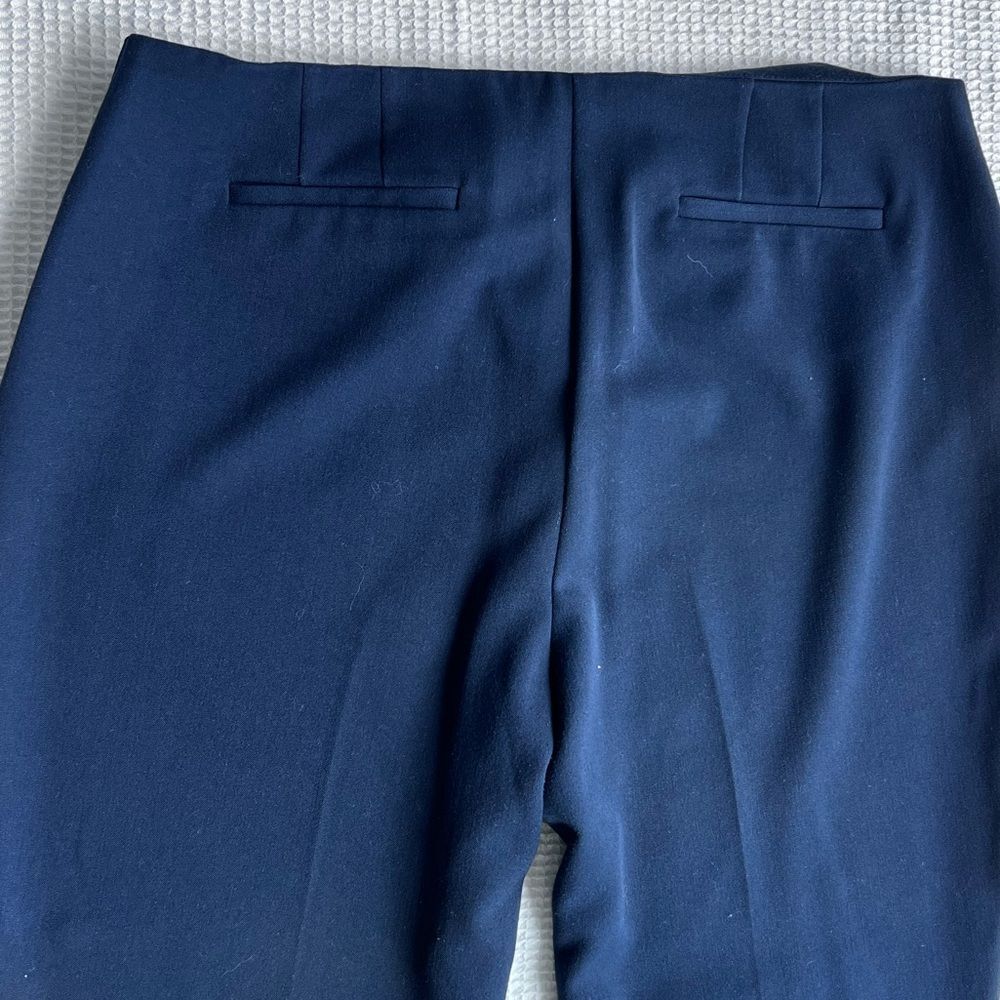 Jones New York Women's Navy Blue Business Casual Side Elastic Waistband Pants 12 - Picture 4 of 11